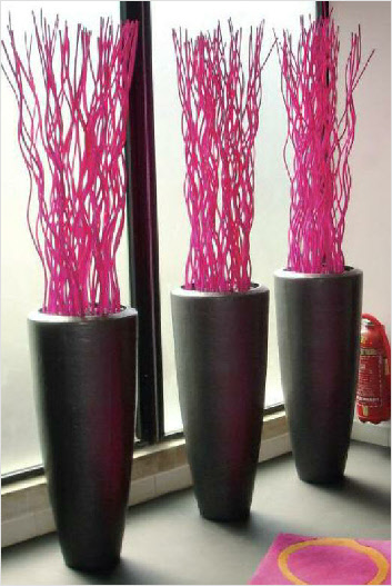 Tall tapered curved round ceramic style GRP planter