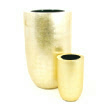 Tall urn shaped planter with real gold leaf