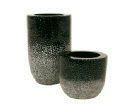 Tall urn shaped planter with real egg shell finish